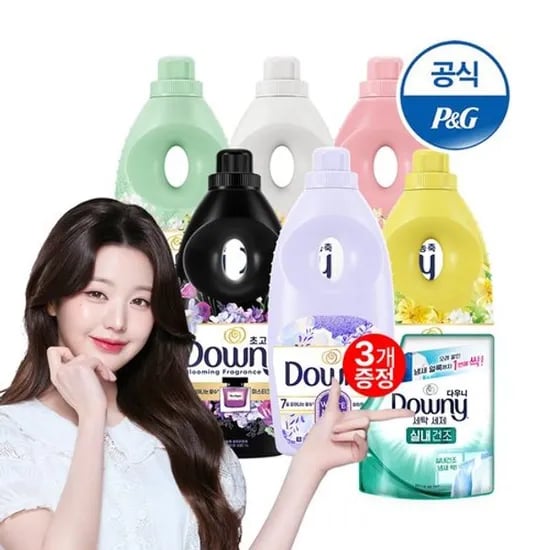 다우니 초고농축 실내건조 향수컬렉션 1L 6개 200ml 3개