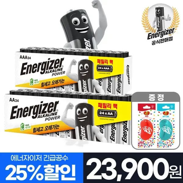 에너자이저 알카라인 건전지 AA AAA 48알