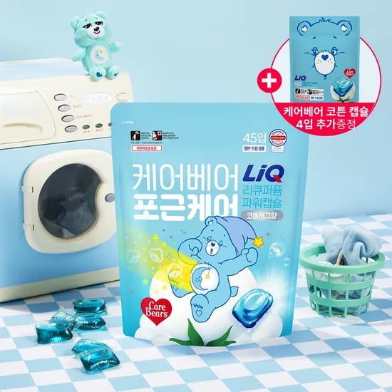 리큐 케어베어 캡슐세제 코튼허그향 49입