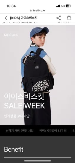 아이스비스킷 시그니처 백팩
