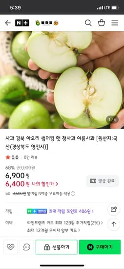 썸머킹 아오리사과 2kg 4kg