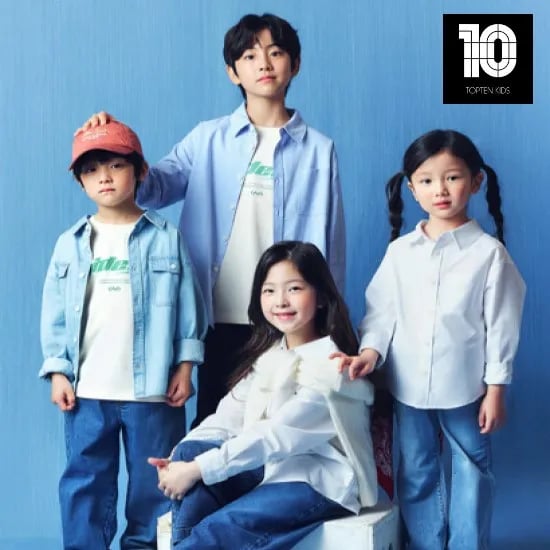 탑텐키즈 공용 9부 스트라이프 티셔츠 외 다양