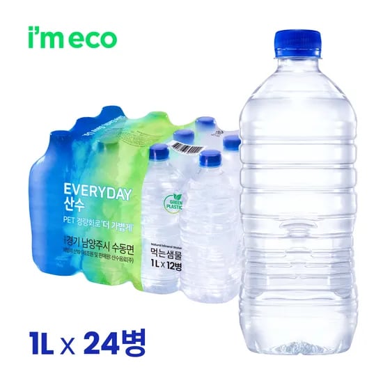 아임에코 무라벨 생수 1L 24입