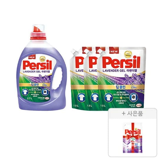 퍼실 라벤더 딥클린 2.7L 1.8L 3개 300ml 3개