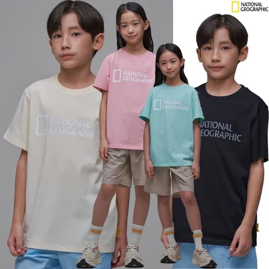 내셔널지오그래픽키즈 빅로고 반팔티셔츠 2장