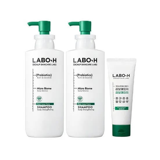 라보에이치 탈모케어 두피강화 샴푸 400ml 2개 두피강화 샴푸 112ml 2개
