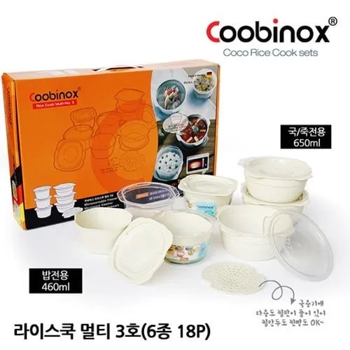 쿠비녹스 라이스쿡 멀티 3호 6종 18개