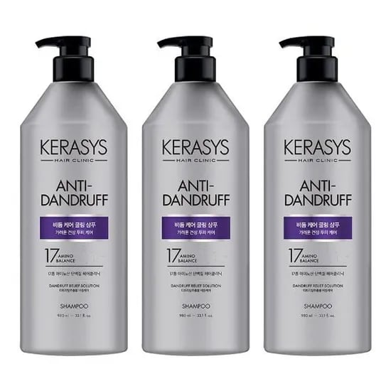 케라시스 클리닉 비듬케어 쿨링 샴푸 980ml 3개