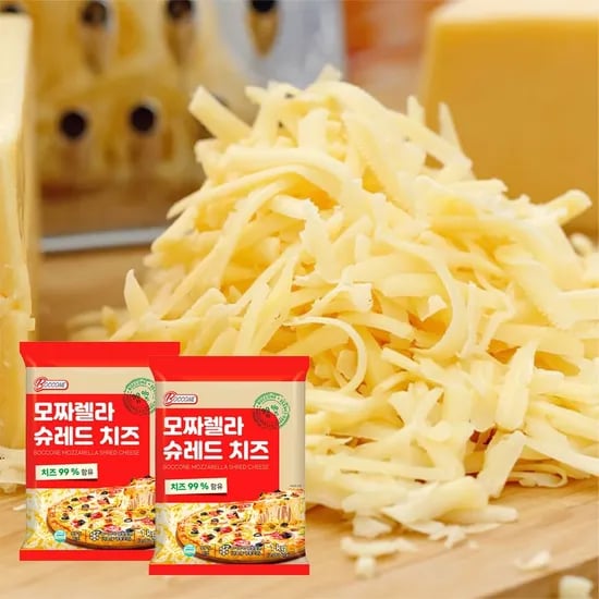 보꼬네 자연치즈 모짜렐라 슈레드 치즈 1kg 2팩