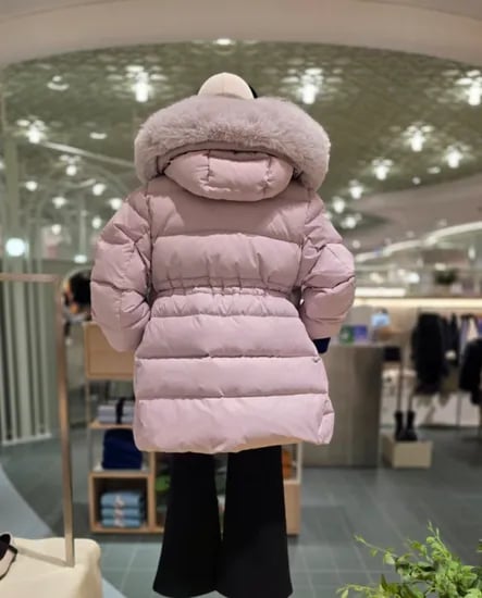 BEEN 빈 핑크 덕다운 후드 점퍼