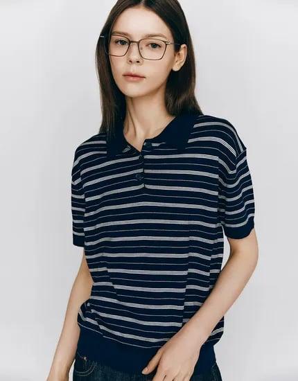 지오다노 폴로 반팔 니트 15900 단색 줄무늬
