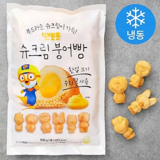뽀로로 부드러운 슈크림 붕어빵 500g 1+1