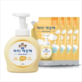 아이깨끗해 핸드워시 순향 490ml 용기 1개 + 450ml 리필 4개