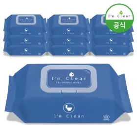 아임클린 저자극 비데물티슈 100매 10입