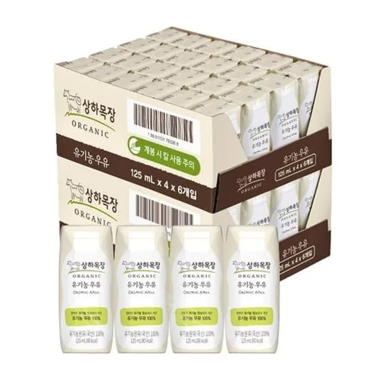 상하목장 유기농 멸균우유 125ML 48팩