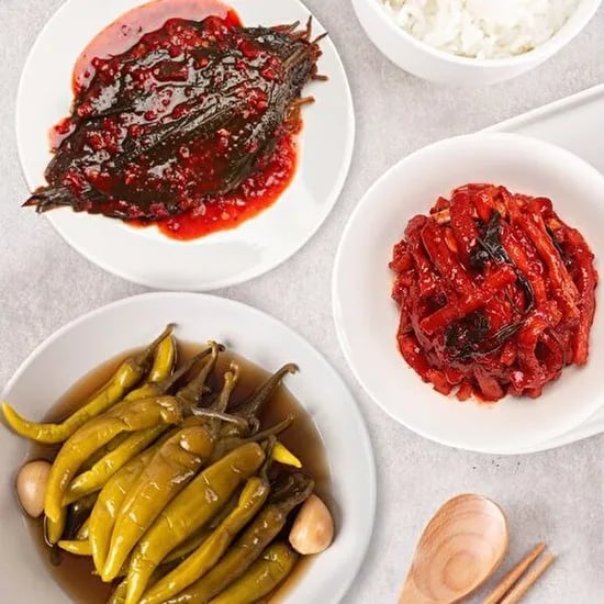 반찬 3종 무말랭이 1kg 깻잎무침 1kg 간장고추 1kg