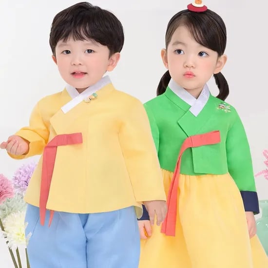 더예한복 아롱다롱 여아 유아 아기한복