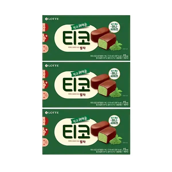 롯데웰푸드 티코 말차 510ml 3개