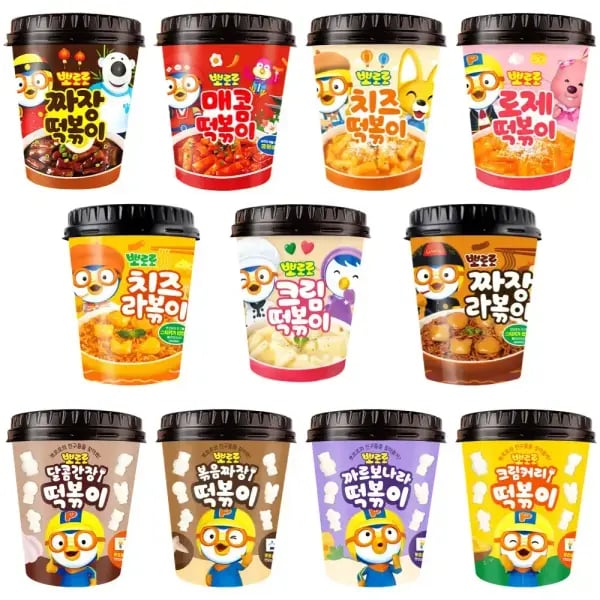뽀로로 컵떡볶이 11종 5+5 골라담기 잔망루피 연필꽂이
