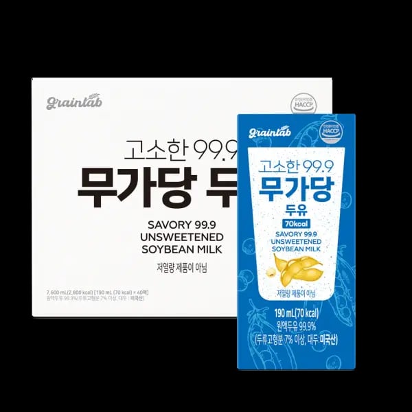 그레인랩 무가당 두유 190ml 40팩