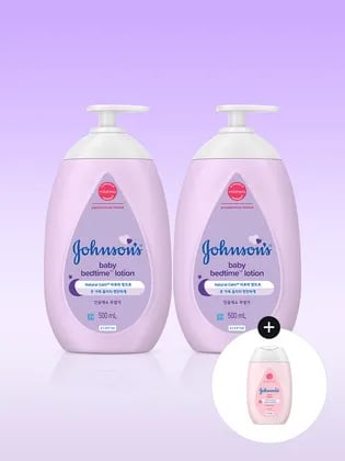 존슨즈베이비 베드타임로션 500ml 2개 핑크로션 100ml 증정
