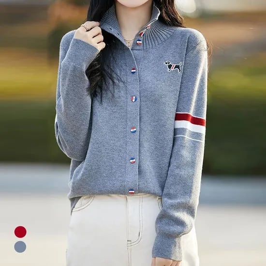 카라 트리플버튼니트가디건