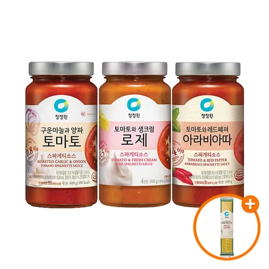 청정원 스파게티소스 600g 3개