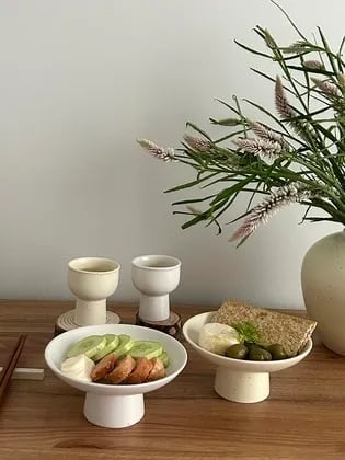 앨리건트테이블 헤움 무광 홈술세트 소주잔 플레이트 4p