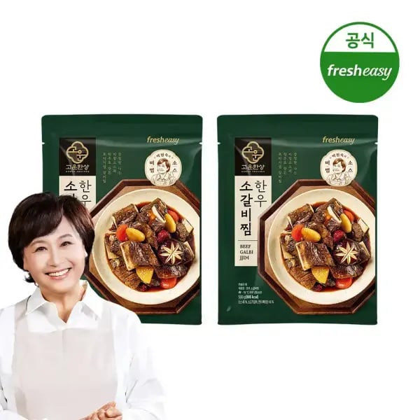 박원숙의 고운한상 한우소갈비찜 500g x2팩