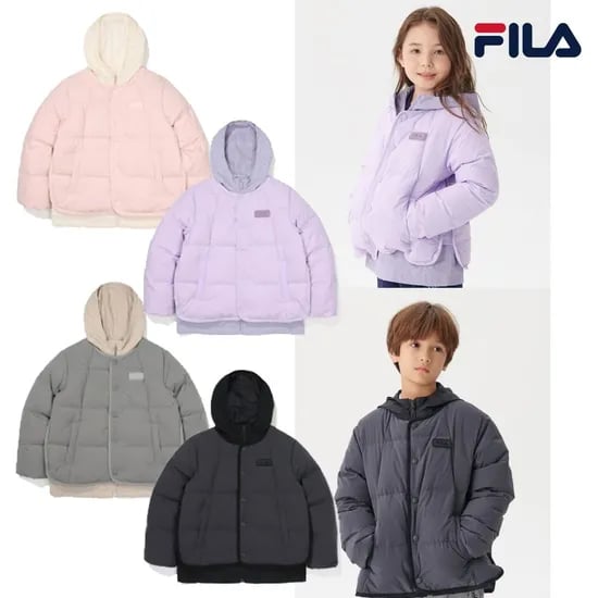 휠라키즈 탈부착 경량다운 77,590원