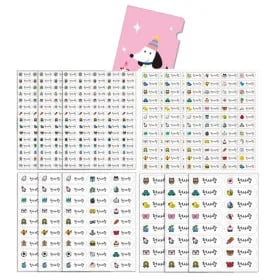 네임스티커 패키지 4종 12장 498개 케이스 1개