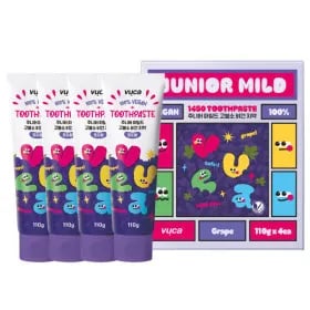 뷰카 주니어 마일드 고불고 비건치약 110g 4개