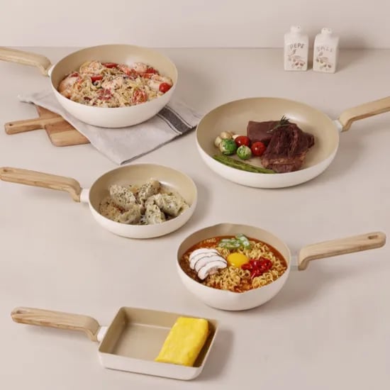 리빙아트 크레마 우디 IH 세라믹팬 2종