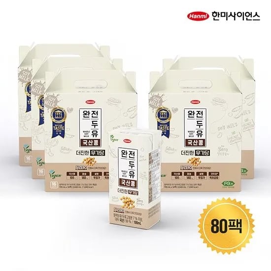 완전두유 더진한 무가당 5박스 (80팩)