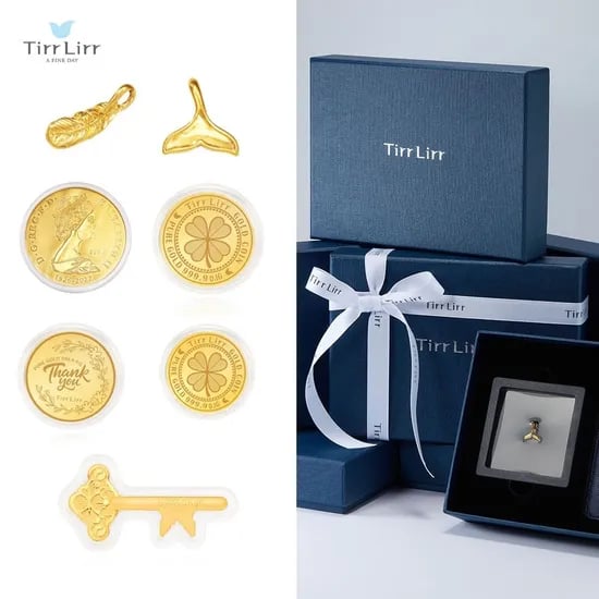 티르리르 24K 골드 티르리르 클로버 코인