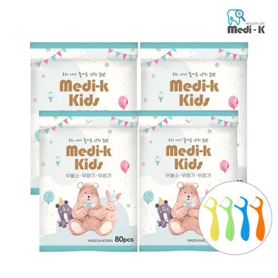 어린이 유아 치실 80p 4세트 케이스