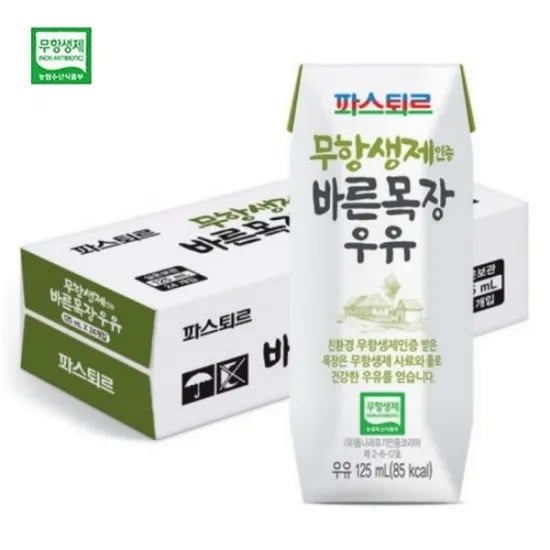 바른목장 우유 125ml 24개