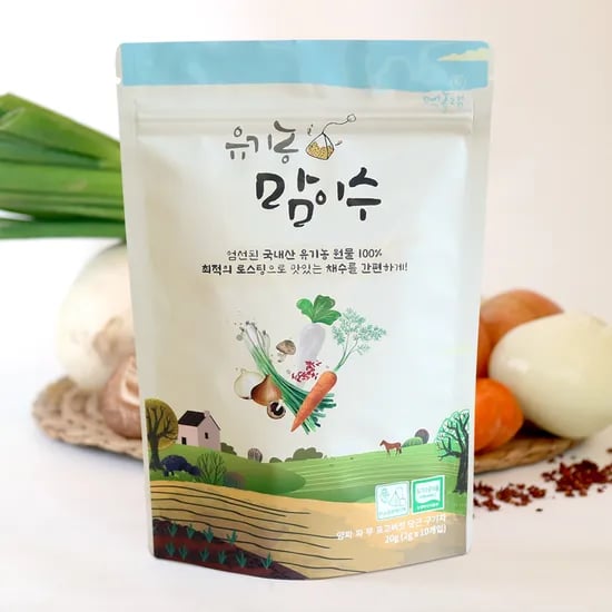 먹놀잼 유기농 맘이수 이유식 채수 티백 10개입