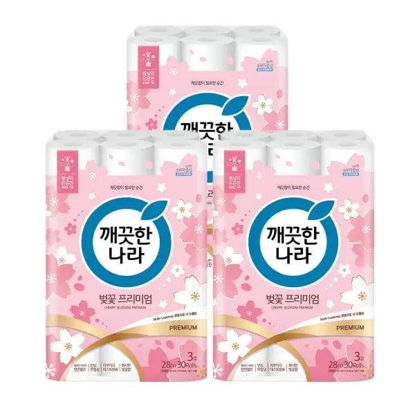벚꽃 프리미엄 화장지 28m 30롤 3팩