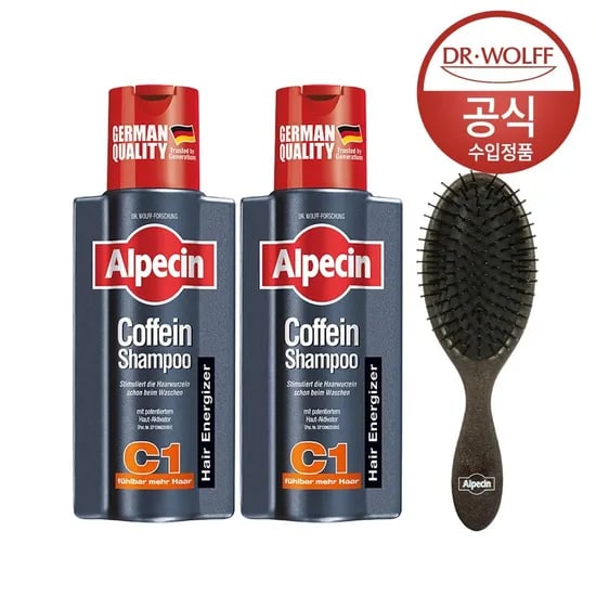 알페신 카페인샴푸 C1 250ml 2개 두피브러쉬