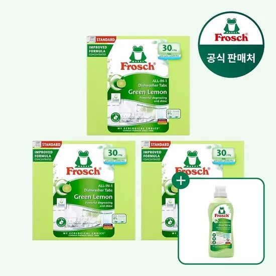 프로쉬 독일 올인원 식기세척기세제 30개입 3개