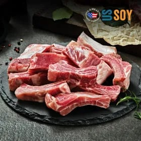 누리푸드 구이용 쪽갈비 캠핑용 400g 4팩