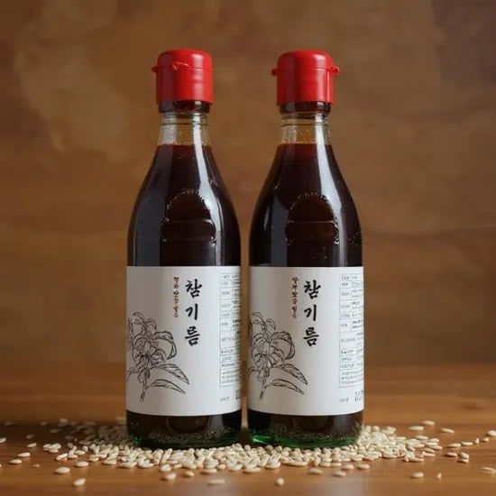 정성식품 통참깨 100% 참기름 350ml 2병