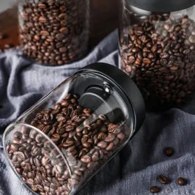 펌핑식 이중 진공 내열 밀폐 유리 용기 1200ml