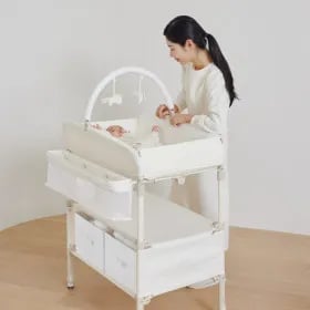 두리 트롤리 기저귀 갈이대 모빌세트 수납함 2개