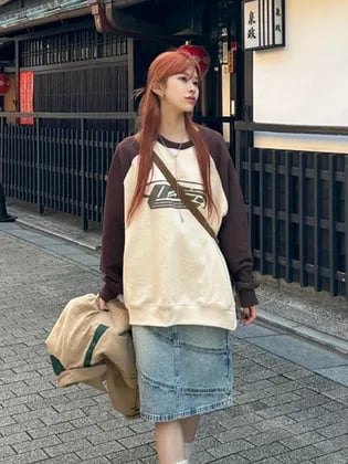 꼼파뇨 슈팅 로고 레글런 스웨트셔츠