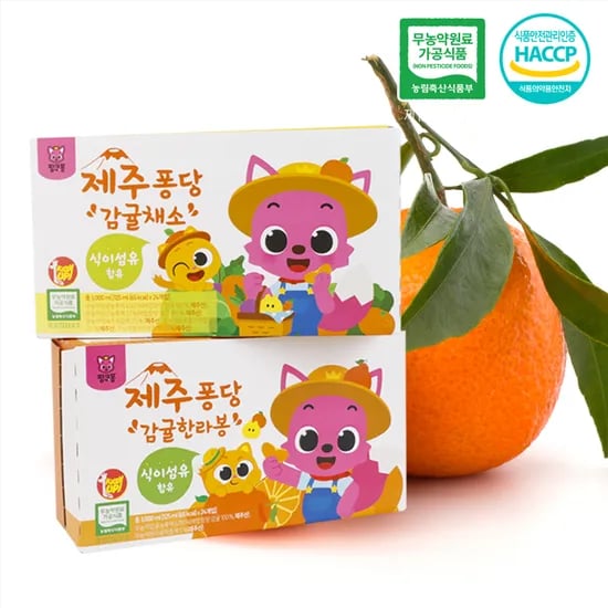 아기상어 제주퐁당 감귤음료 24팩