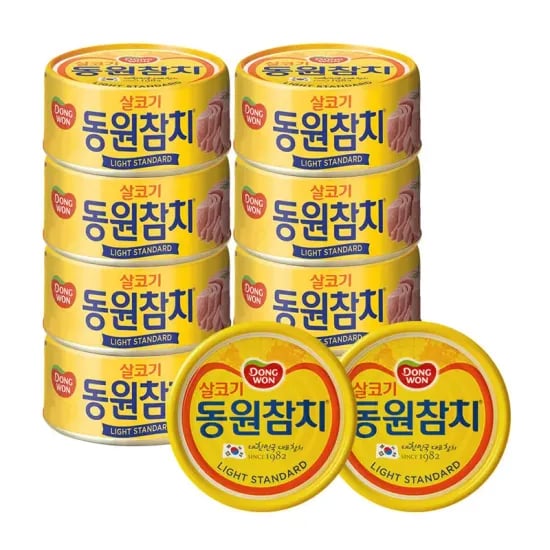 동원 라이트 참치 85g 8캔 150g 2캔