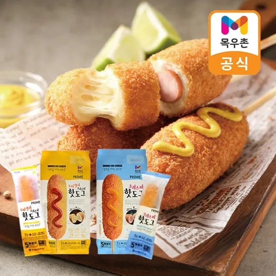 목우촌 뽀로로와 친구들 크리스피핫도그 5개 크리스피치즈핫도그 4개