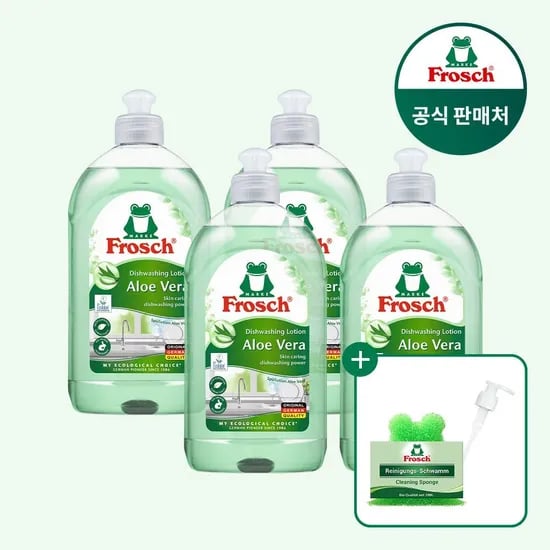 독일 주방세제 500ml 4개 전용펌프 수세미